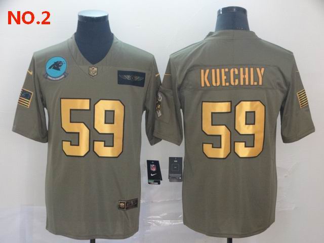 Men's Carolina Panthers #59 Luke Kuechly Jersey NO.2;